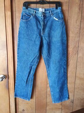 Vintage 90s/Y2K Carolina Blues High Rise Mom Jeans 100% Cotton Petite